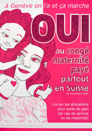 Si al congedo maternità, manifesto 2004. 