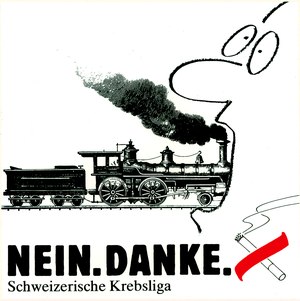 "Nein. Danke." Liga Svizzera contro il cancro. Fonte: Archivio sociale svizzero, Zurigo, F Ob-0001-09.