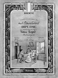 Certificato della Société fraternelle de prévoyance, Neuchâtel, fine del 19° secolo.