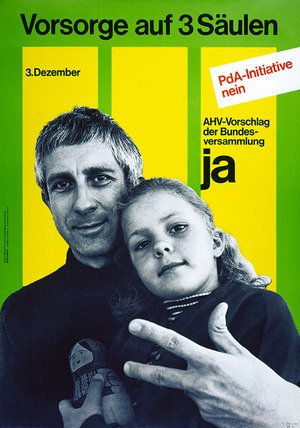 Manifesto per la votazione popolare del 3 dicembre 1972. Fonte: Collezione privata.