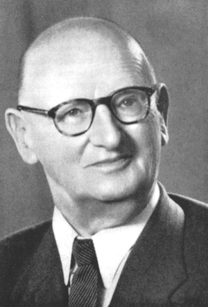 Ritratto di Arnold Bohren. Fonte: Stämpfli, 100 Jahre SAV, Bern 2005.