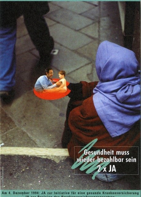 Manifesto per la votazione popolare del 4 dicembre 1994. Fonte: Archivio sociale svizzero, Zurigo, F Ka-0002-269