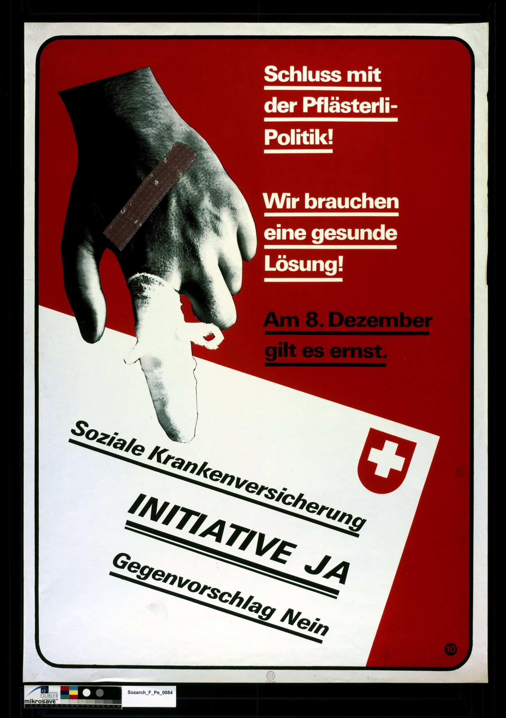 Manifesto per la votazione popolare dell’8 dicembre 1974. Archivio sociale svizzero, Zurigo.