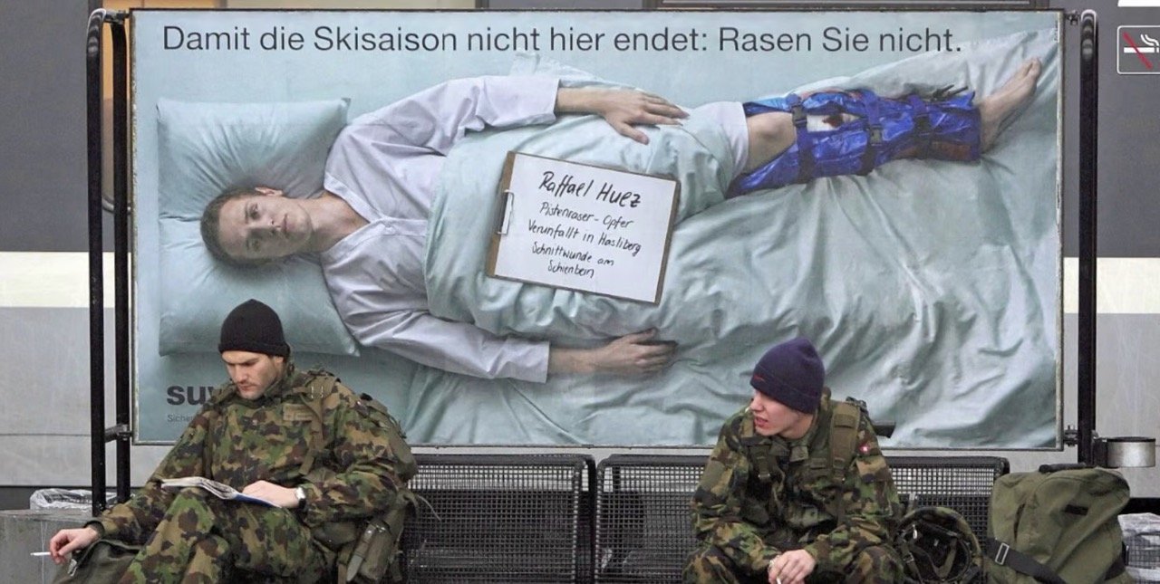 Visual from an award-winning Suva advertising campaign by the agency Ruf Lanz.